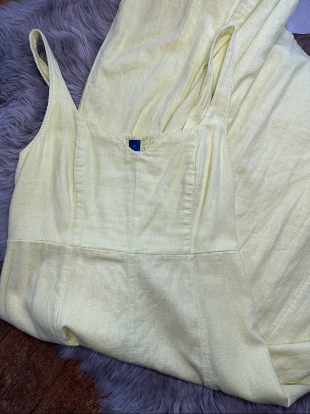 Old Navy pale citron linen dress
